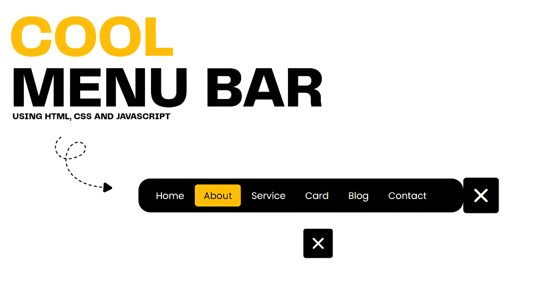 Design Cool Menu Bar using CSS and JavaScript